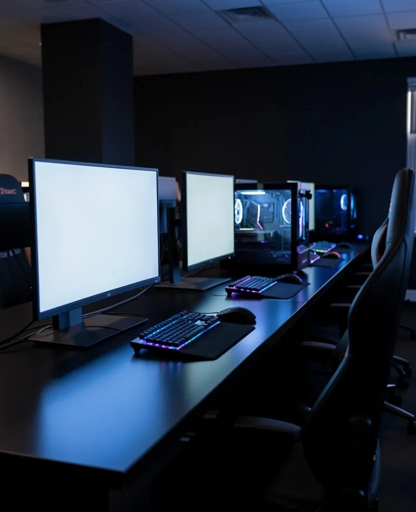 Estaciones de trabajo en el club de computación Xalmera